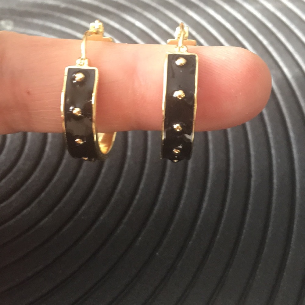 Gorjana black jax hoops